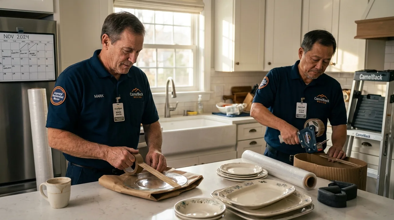 Professional crew packing kitchen dishware in Pembroke Pines, FL